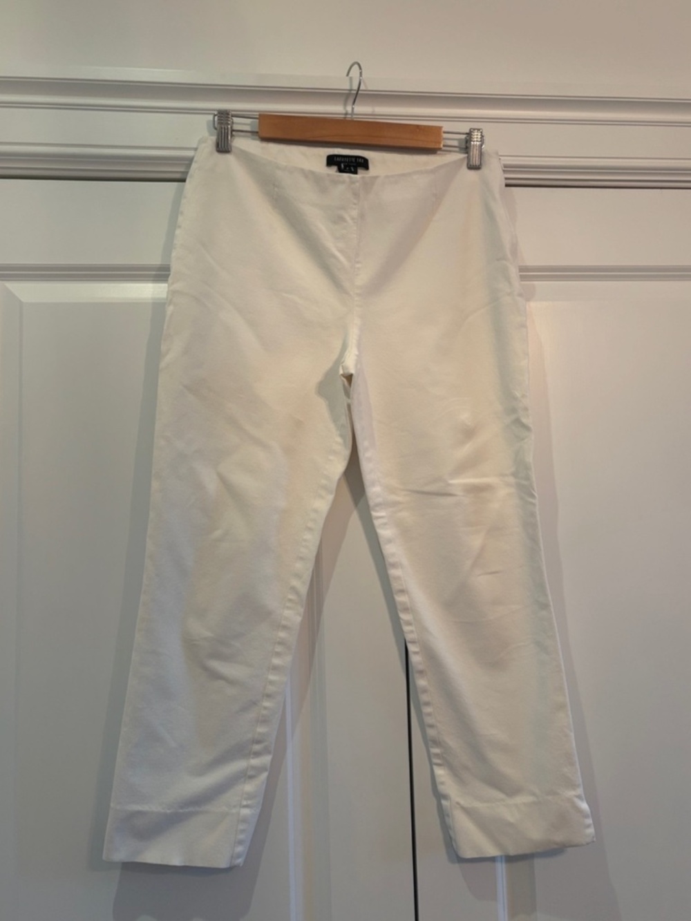 Lafayette 148 White Cropped Pants
